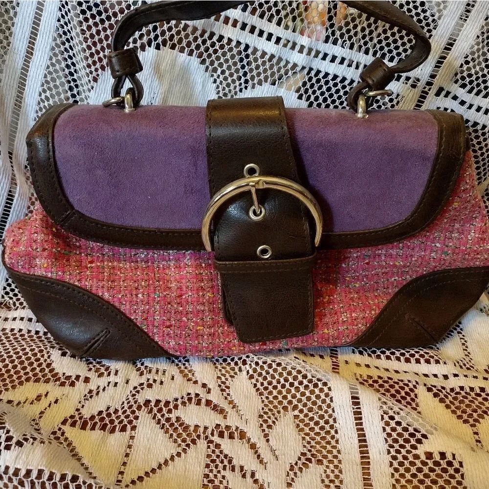Unbranded leather and woven handbag
